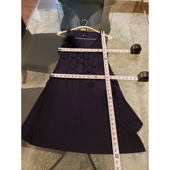 NIC & DOM Women's Blue Floral Scoop Neck Sleeveless Knee Length Dress Size Small - Picture 4 of 9